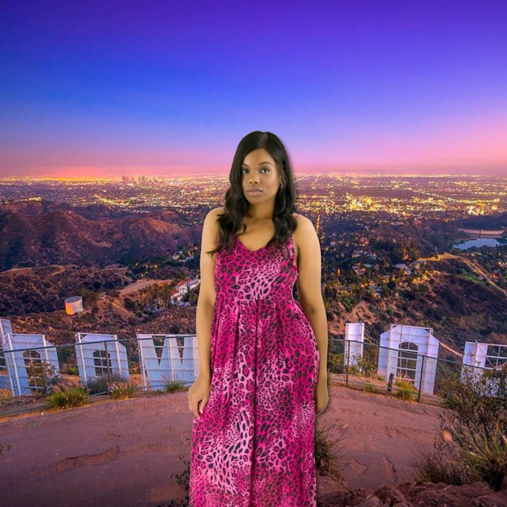 🌸 Pink Leopard Print Maxi Dress